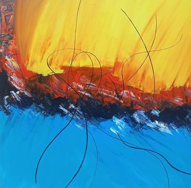 Original Abstract Expressionism Abstract Paintings by Hamza Javed