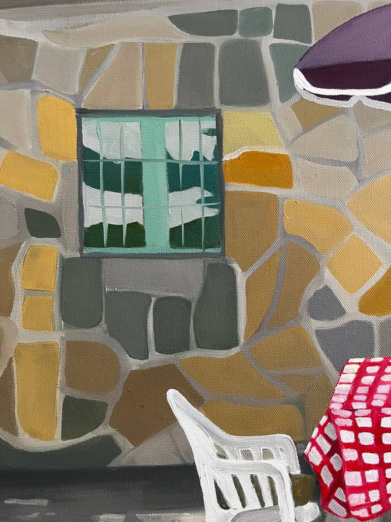 Original Art Deco Landscape Painting by Diana Dzene