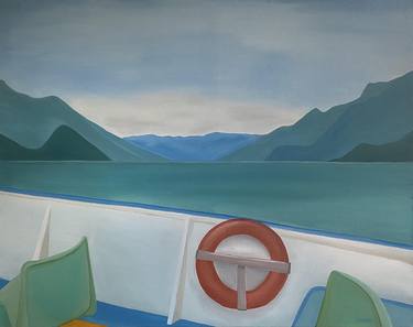 Print of Minimalism Boat Paintings by Diana Dzene