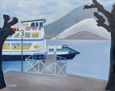 Print of Fine Art Boat Paintings by Diana Dzene