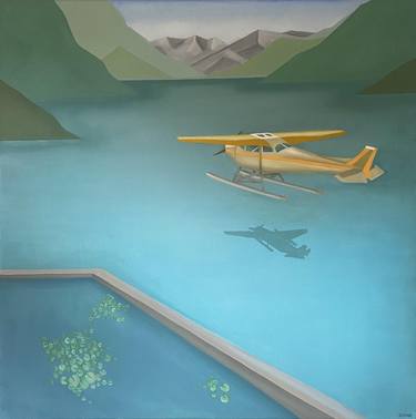 Print of Art Deco Aeroplane Paintings by Diana Dzene