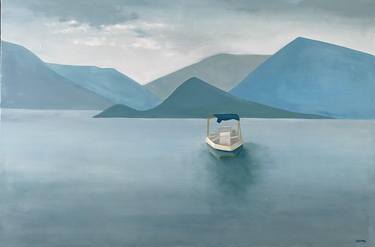 Original Conceptual Boat Paintings by Diana Dzene