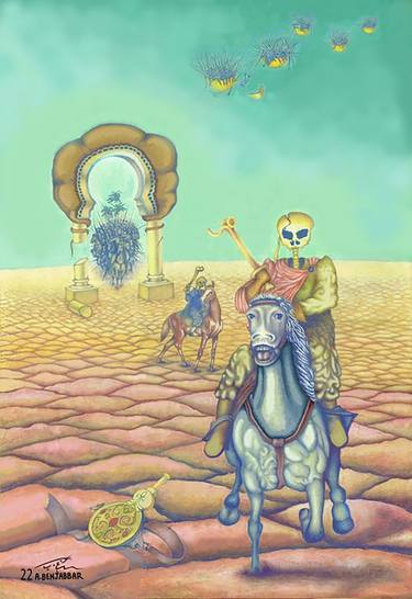 Print of Surrealism Fantasy Mixed Media by abderrahim BENJABBAR