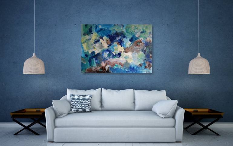 Original Abstract Expressionism Abstract Painting by Polina Botticelli