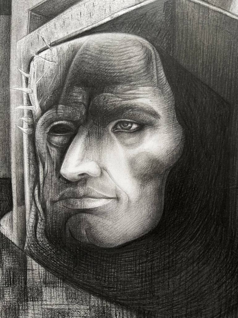 Original Surrealism Men Drawing by  J Frías