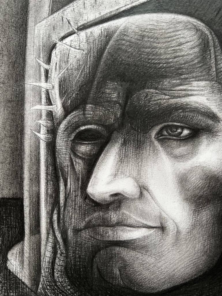 Original Surrealism Men Drawing by  J Frías