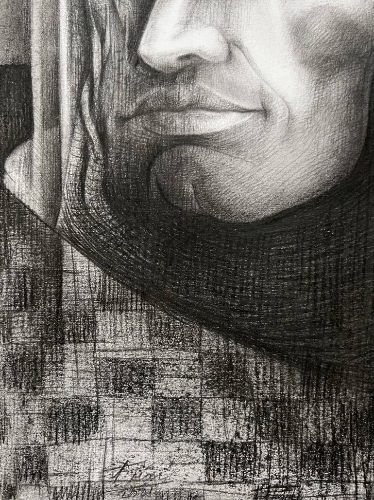 Original Surrealism Men Drawing by  J Frías