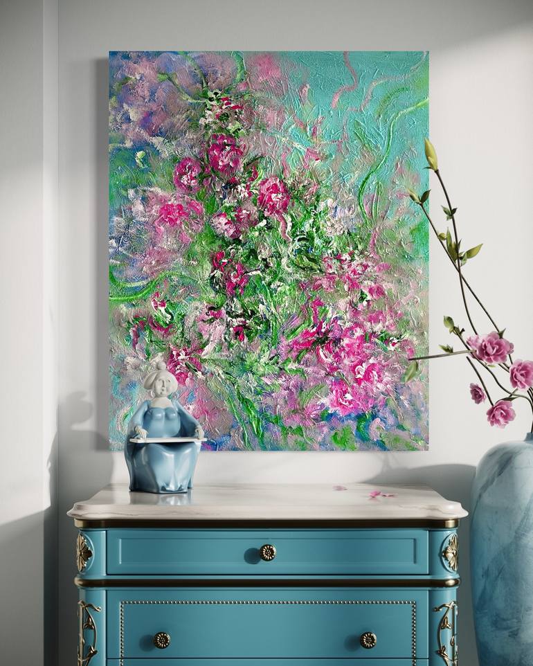 Original Impressionism Floral Painting by Sophia YJ Jun