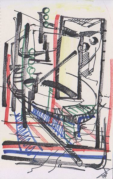 Print of Abstract Expressionism Abstract Drawings by Tinatin Tergiashvili