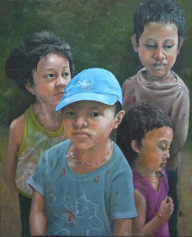 Print of Realism Children Paintings by Kevin Butters