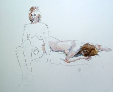Original Realism Nude Drawings by Kevin Butters