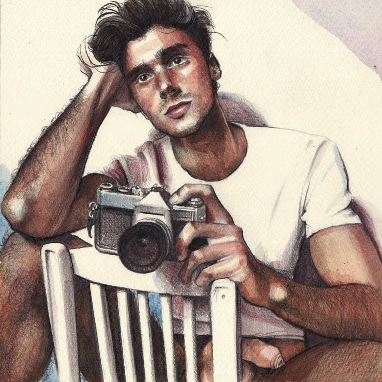 Camera Painting by Francesco Saatchi Art
