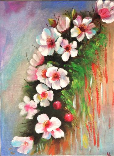 Print of Figurative Floral Paintings by ALLA Landenband