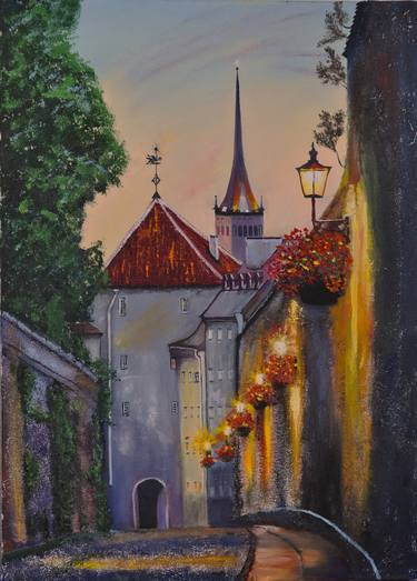 Original Impressionism Cities Paintings by ALLA Landenband