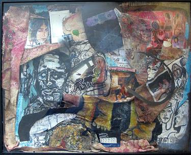 Original Abstract Expressionism Abstract Collage by Romain Chauvet