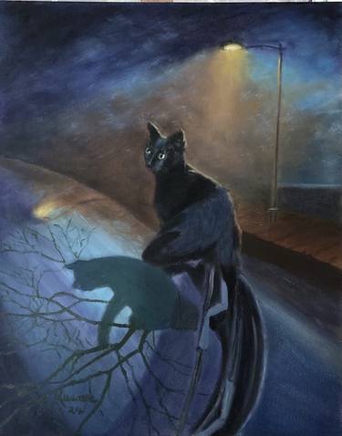 Original Romanticism Cats Paintings by Lynn Whittle