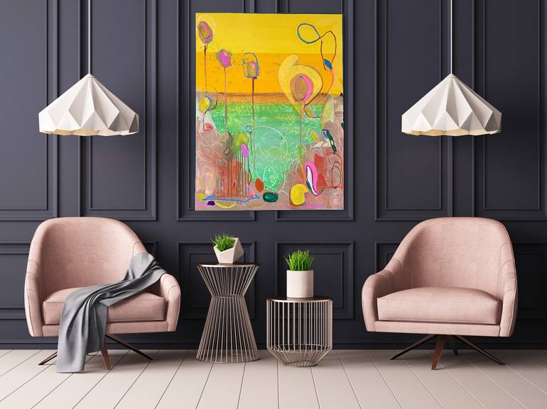 Original Fauvism Abstract Painting by Cindy ingram