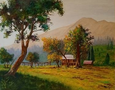 Original Impressionism Landscape Paintings by Riffat Mujeeb