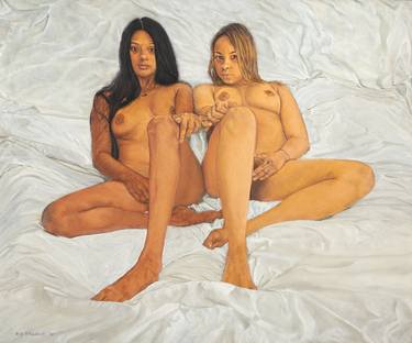 Original Realism Nude Paintings by Rafael Díaz Trujillo