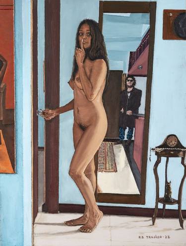 Original Realism Nude Paintings by Rafael Díaz Trujillo