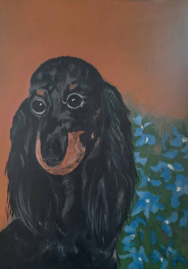 Original Art Deco Dogs Paintings by Tania Gilmor