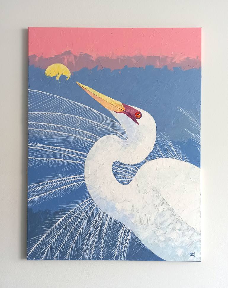 Original Minimalism Animal Painting by Natalia Domnina