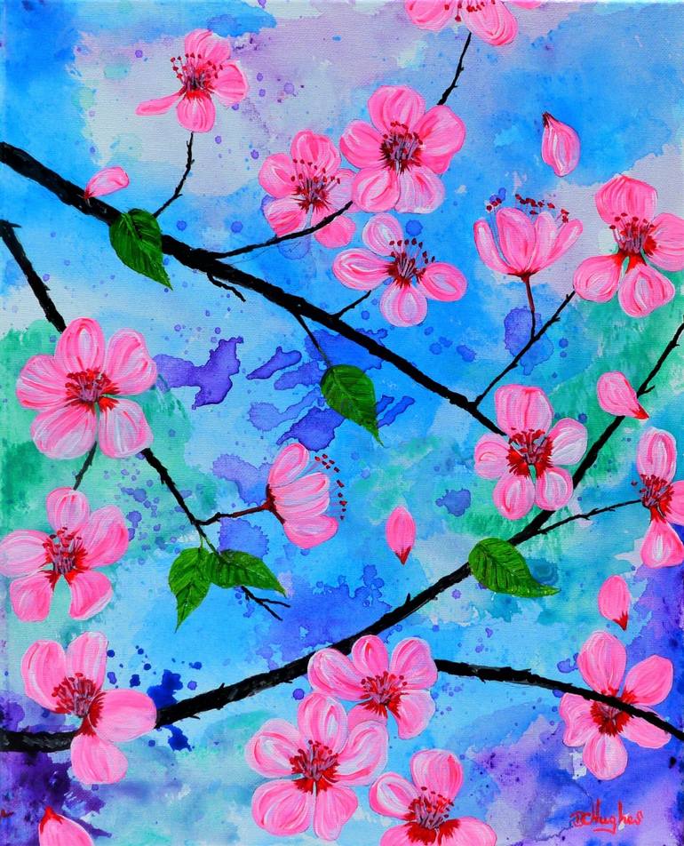 Original Contemporary Floral Painting by DALE HUGHES