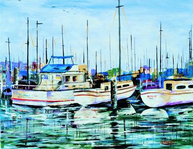 Original Photorealism Boat Paintings by DALE HUGHES