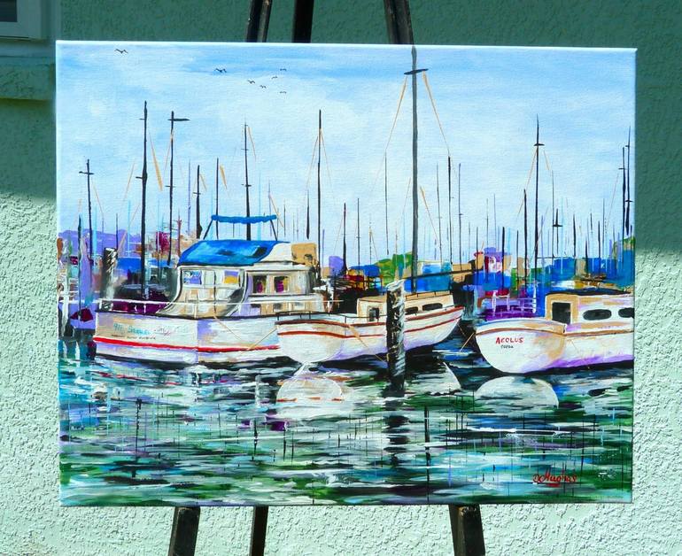 Original Boat Painting by DALE HUGHES