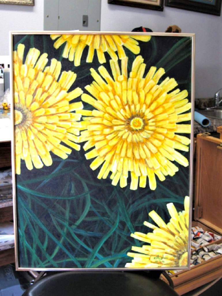 Original Floral Painting by DALE HUGHES