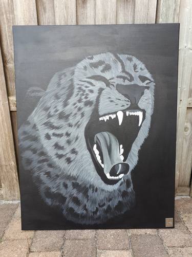 Original Black & White Animal Paintings by Lisa-Marie Billiet