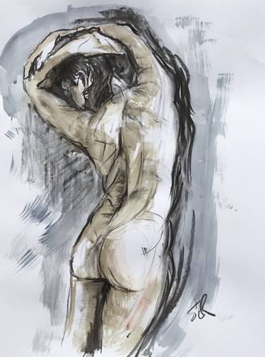Original Figurative Nude Drawings by Steve Richman
