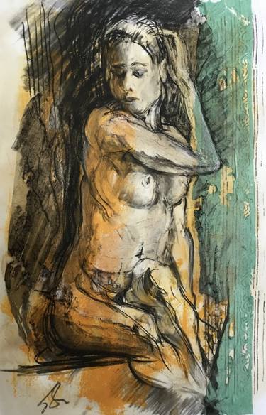 Original Figurative Nude Drawings by Steve Richman