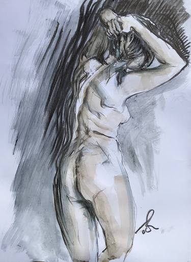 Original Figurative Nude Drawings by Steve Richman