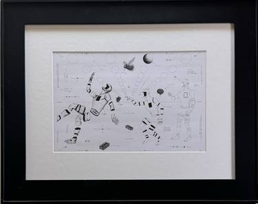 Original Contemporary Science/Technology Drawings by Charles Hall