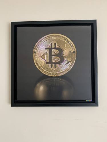 Bitcoin 1. Framed Canvas Print. Original. 40cm x 40cm. thumb