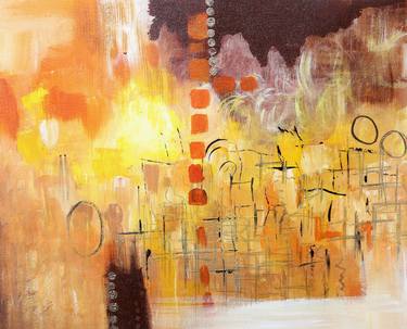 Original Abstract Expressionism Abstract Paintings by Rani Jain