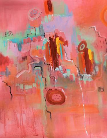 Original Abstract Expressionism Abstract Paintings by Rani Jain