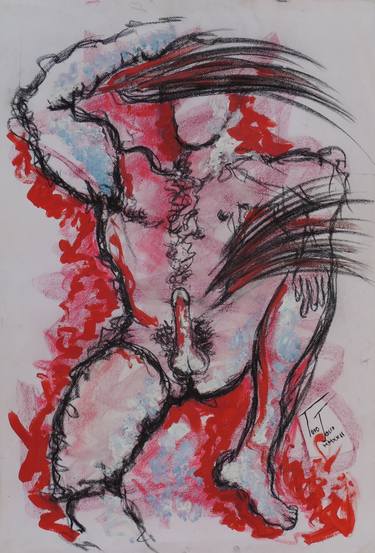 Original Figurative Erotic Drawings by Turo Jasso