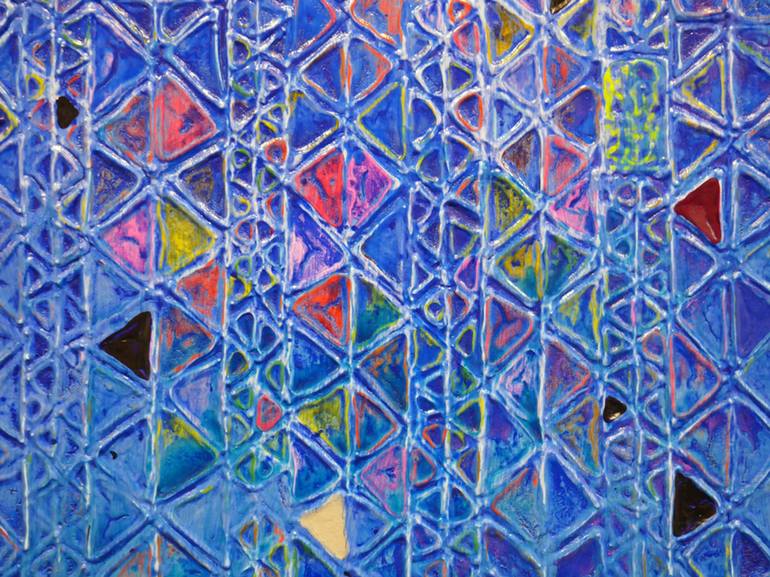 Original Geometric Abstract Painting by Jo and Josie Debije