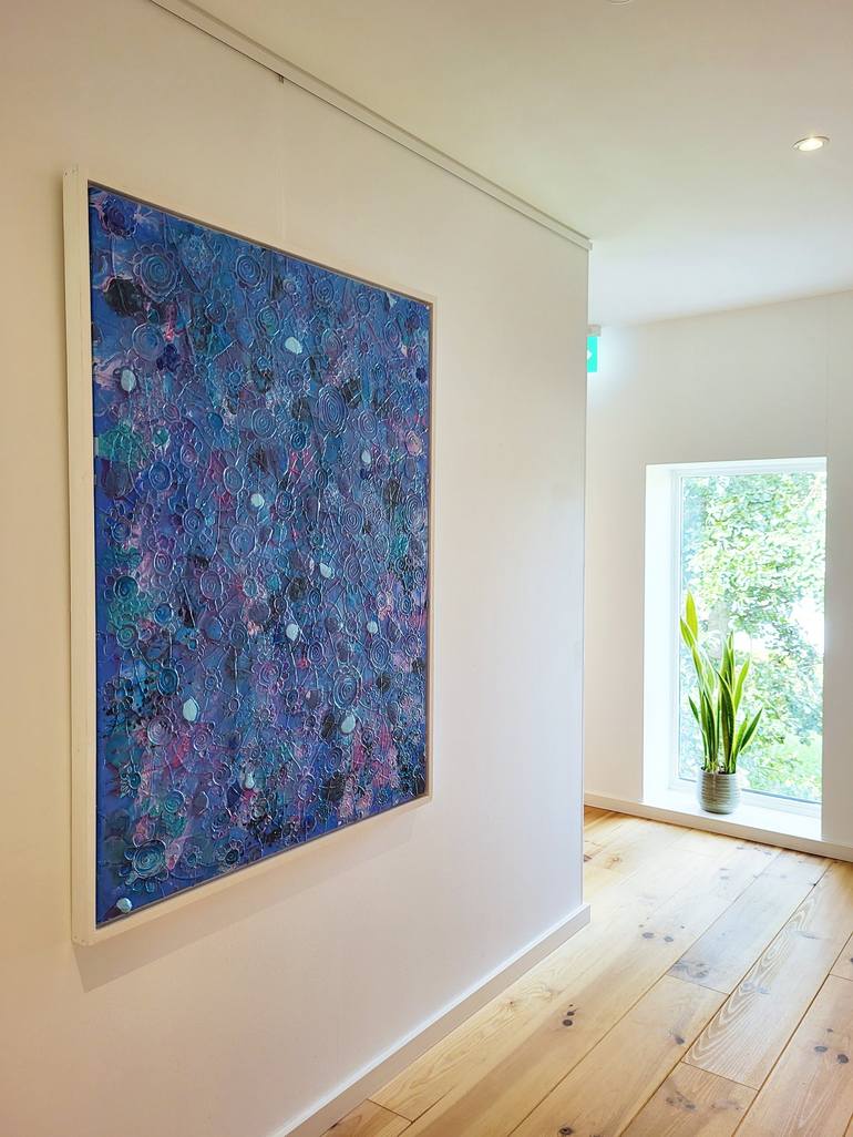 Original Abstract Outer Space Painting by Jo and Josie Debije