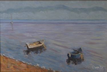 Original Boat Paintings by Dorin Popa