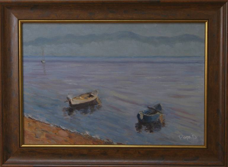 Original Figurative Boat Painting by Dorin Popa