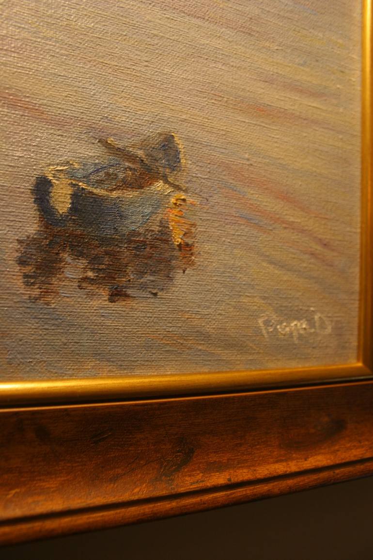 Original Boat Painting by Dorin Popa