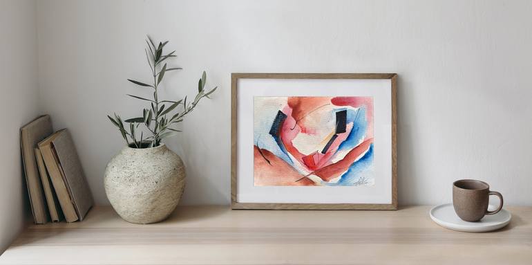 Original Abstract Geometric Painting by Saine Fourtwentyone