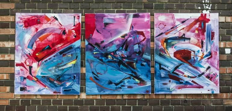 Original Abstract Graffiti Painting by Saine Fourtwentyone