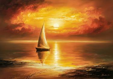 Sailing Into Sunset - Luxurious Fine Art Print thumb