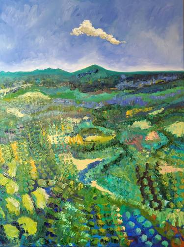 Original Expressionism Landscape Paintings by Mary Ternovsky