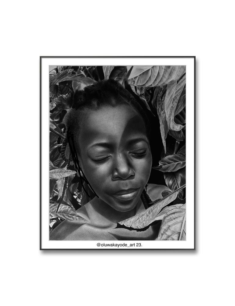 Original Black & White Children Drawing by Oluwakayode Bankole