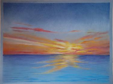 Original Abstract Seascape Paintings by Nicoletta Angioni Maniatis